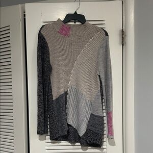 NIC+ZOE Multicolor Cowl Neck Sweater